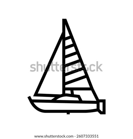 sloop sailing sport line icon vector. sloop sailing sport sign. isolated contour symbol black illustration
