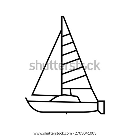 sloop sailing sport line icon vector. sloop sailing sport sign. isolated contour symbol black illustration
