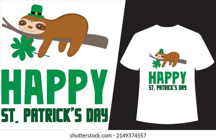 SLOOTH ST PARTICK'S DAY T SHIRT ILLUSTRATION DEASIGN