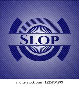 Slop emblem with jean texture