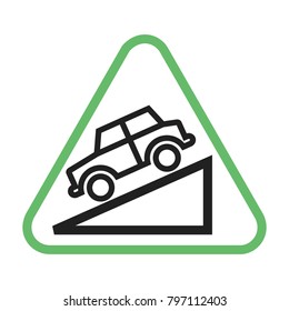Slope ahead icon
