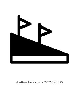 Ilustración de diseño de símbolo de Vector de icono de pendiente