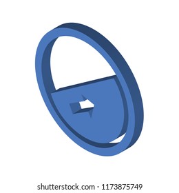 Slope isometric left top view 3D icon