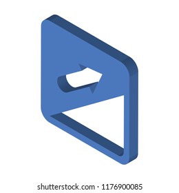 Slope isometric left top view 3D icon