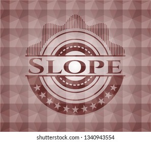 Slope red geometric badge. Seamless.