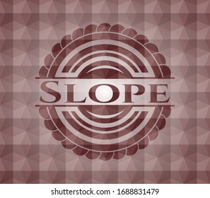 Rotes, nahtloses geometrisches Emblem mit Steigung.