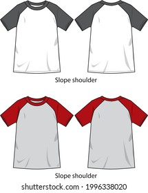 Slope Shoulder for boys vector template