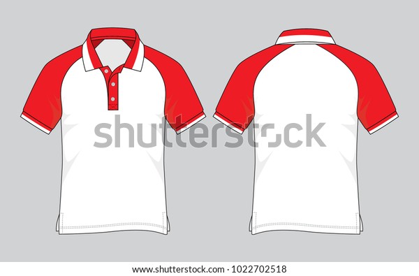 Slope Shoulder Polo Shirt Design Whitered Stock Vector (Royalty Free ...