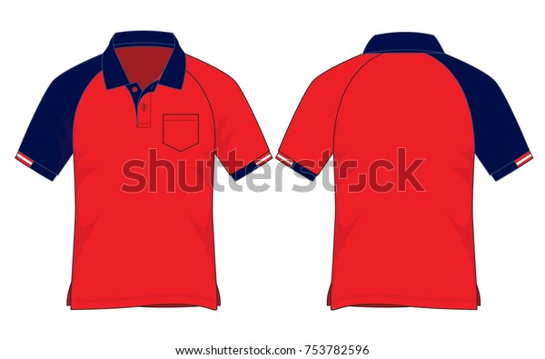 Slope Shoulder Polo Shirt Design Rednavy Stock Vector (Royalty Free ...