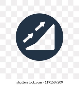 Slope vector icon isolated on transparent background, Slope transparency concept can be used web and mobile