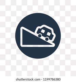 Slope vector icon isolated on transparent background, Slope transparency concept can be used web and mobile