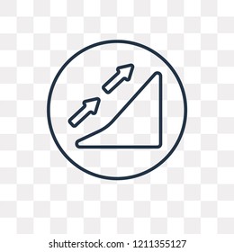 Slope vector outline icon isolated on transparent background, high quality linear Slope transparency concept can be used web and mobile