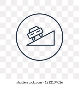 Slope vector outline icon isolated on transparent background, high quality linear Slope transparency concept can be used web and mobile