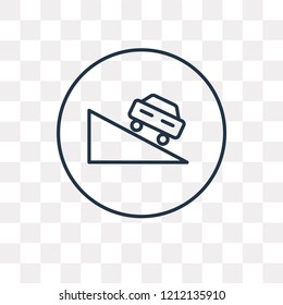 Slope vector outline icon isolated on transparent background, high quality linear Slope transparency concept can be used web and mobile