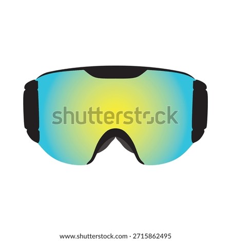 slopes googles ski cartoon. cold adventure, powder snowboarding, alpine resort slopes googles ski sign. isolated icon, symbol vector illustration