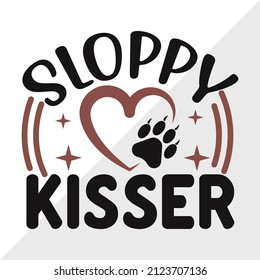 Sloppy Kisser Pintable Vector Illustration