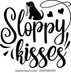 Sloppy Kisses, Dog  valentine design