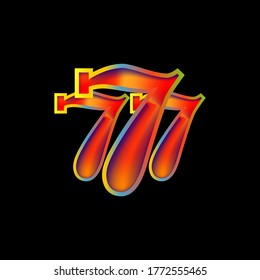 slot casino 777 design vector