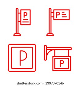 slot icons set with parking vector set