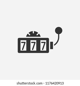 Slot jackpot icon illustration,vector casino sign symbol