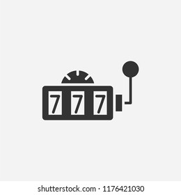 Slot jackpot icon illustration,vector casino sign symbol