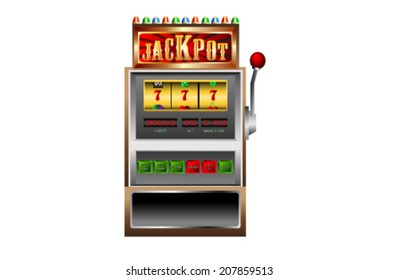 slot machine 777 jackpot vector illustration - Shutterstock ID 207859513