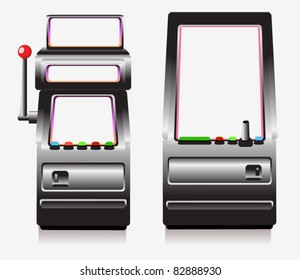 Slot machine and arcade game machine illustration