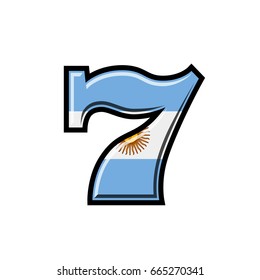 Slot machine argentine flag vector illustration