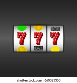 Slot machine, background. Vector illustration