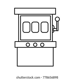 Slot machine of casino las vegas and game theme Isolated design Vector illustration