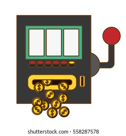 slot machine casino related icon image vector illustration design 