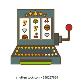 slot machine casino related icon image vector illustration design 