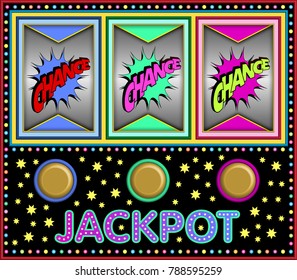Slot machine with chance jackpot
