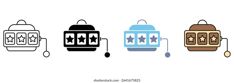 SLOT MACHINE concept line icon. Simple element illustration.