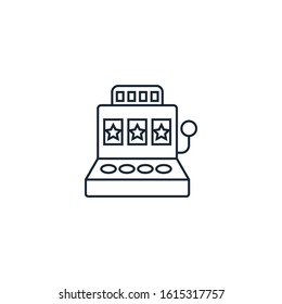 slot machine creative icon. From Casino icons collection. Isolated slot machine sign on white background