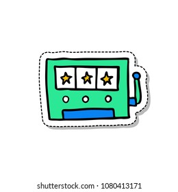 slot machine doodle icon
