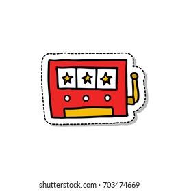 slot machine doodle icon