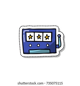 slot machine doodle icon
