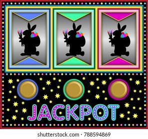 Slot machine with easter bunnies