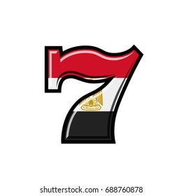 Slot machine egyptian flag vector illustration
