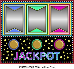 slot machine with empty fields to fill