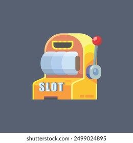 slot machine in flat vector design.