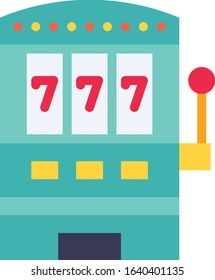 Slot machine - Gambling icon set. High quality flat vector illustration for website and mobile application.