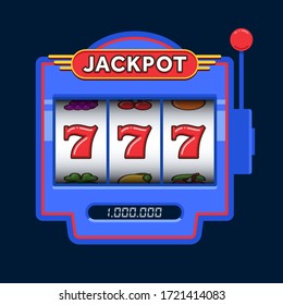 Slot machine game blue. Win 777 jackpot. Jackpot triple seven. Lucky seven. Casino vegas game