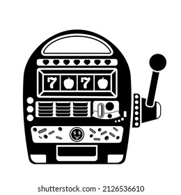 slot machine game icon. Game Jackpot slot machine toy isolated. Gambling And Casino Night Club Related Cartoon. Flat style vector illustration.