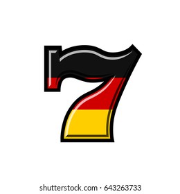 Slot machine german flag vector illustration