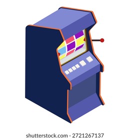 Máquina de ranura - Ilustración vectorial isométrica dibujada a mano.
