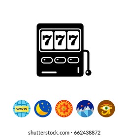 Similar Images, Stock Photos & Vectors of Slot machine icon in outline