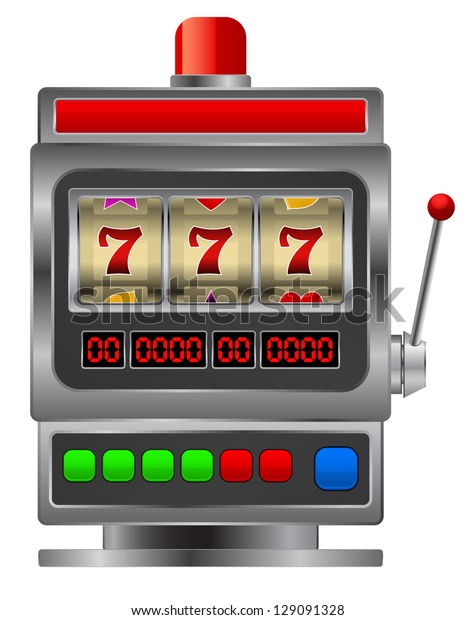 Slot Machine Icon Stock Vector (Royalty Free) 129091328