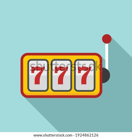 Slot machine icon. Flat illustration of slot machine vector icon for web design